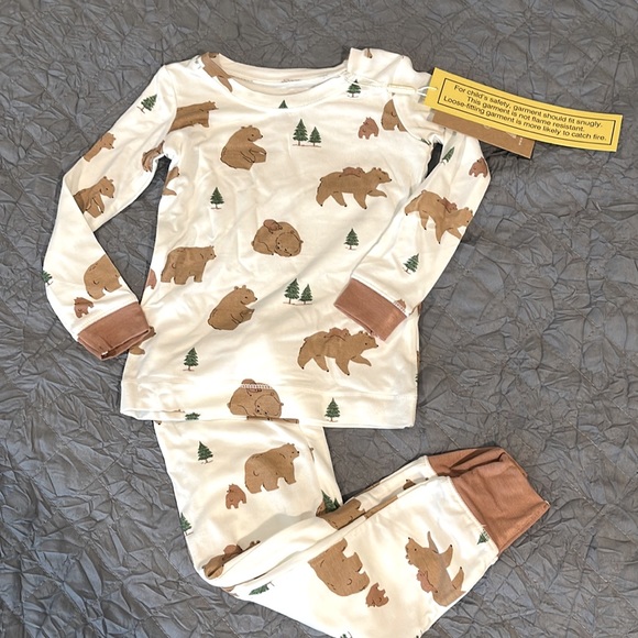 Angel Dear Other - NWT angel dear bear print pajama set 12-18m